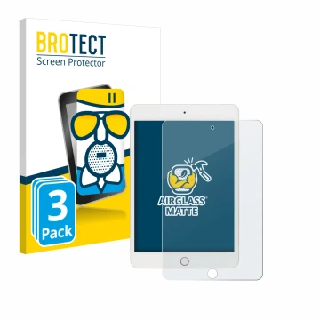 Parte frontale di una confezione del prodotto con il logo del marchio BROTECT. Accanto è raffigurato il dispositivo Apple iPad