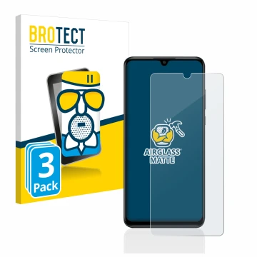 Parte frontale di una confezione del prodotto con il logo del marchio BROTECT. Accanto è raffigurato il dispositivo Huawei P30