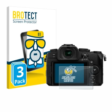 Parte frontale di una confezione del prodotto con il logo del marchio BROTECT. Accanto è raffigurato il dispositivo Panasonic 