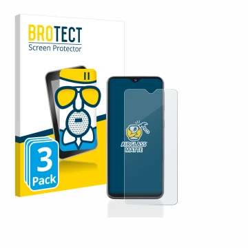 Parte frontale di una confezione del prodotto con il logo del marchio BROTECT. Accanto è raffigurato il dispositivo Samsung Ga