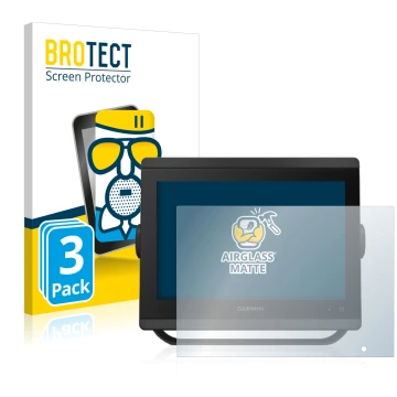 Parte frontale di una confezione del prodotto con il logo del marchio BROTECT. Accanto è raffigurato il dispositivo Garmin GPS