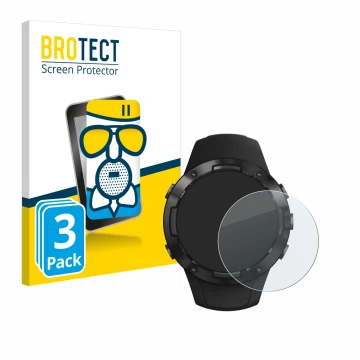 Parte frontale di una confezione del prodotto con il logo del marchio BROTECT. Accanto è raffigurato il dispositivo Suunto 5 c