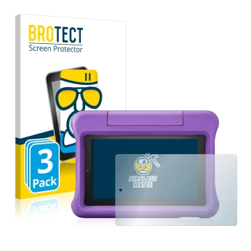 Parte frontale di una confezione del prodotto con il logo del marchio BROTECT. Accanto è raffigurato il dispositivo Amazon Fir