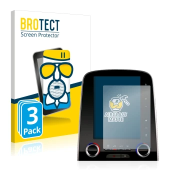 Parte frontale di una confezione del prodotto con il logo del marchio BROTECT. Accanto è raffigurato il dispositivo Renault Sc