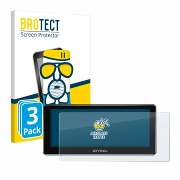 Parte frontale di una confezione del prodotto con il logo del marchio BROTECT. Accanto è raffigurato il dispositivo Joying 4G 