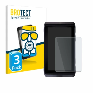 Parte frontale di una confezione del prodotto con il logo del marchio BROTECT. Accanto è raffigurato il dispositivo Atomos Sho