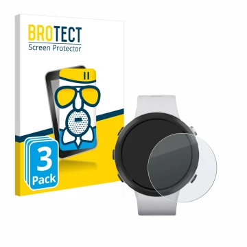 Parte frontale di una confezione del prodotto con il logo del marchio BROTECT. Accanto è raffigurato il dispositivo Garmin Swi