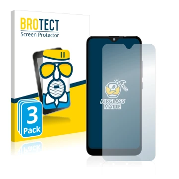 Parte frontale di una confezione del prodotto con il logo del marchio BROTECT. Accanto è raffigurato il dispositivo Gigaset GS