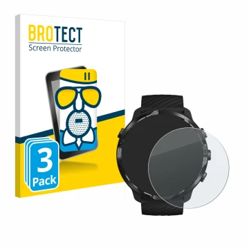 Parte frontale di una confezione del prodotto con il logo del marchio BROTECT. Accanto è raffigurato il dispositivo Suunto 7 c