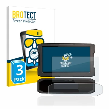 Parte frontale di una confezione del prodotto con il logo del marchio BROTECT. Accanto è raffigurato il dispositivo Honda CRF1