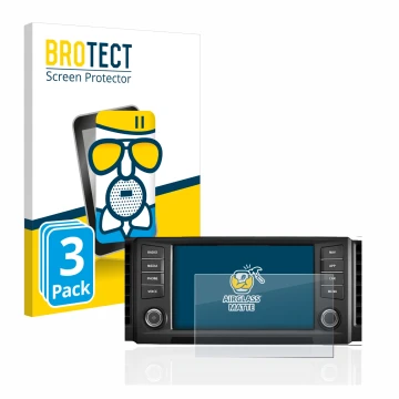Parte frontale di una confezione del prodotto con il logo del marchio BROTECT. Accanto è raffigurato il dispositivo Seat Leon 