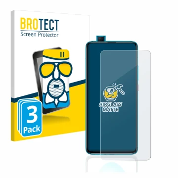 Parte frontale di una confezione del prodotto con il logo del marchio BROTECT. Accanto è raffigurato il dispositivo Xiaomi Poc