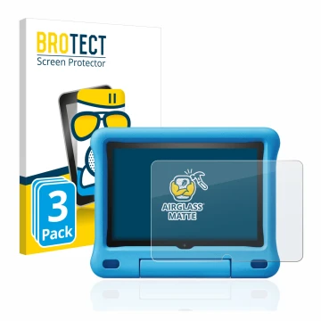 Parte frontale di una confezione del prodotto con il logo del marchio BROTECT. Accanto è raffigurato il dispositivo Amazon Fir