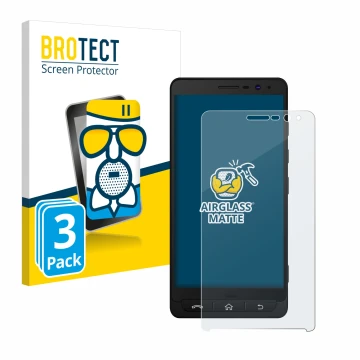 Parte frontale di una confezione del prodotto con il logo del marchio BROTECT. Accanto è raffigurato il dispositivo Beafon M5 