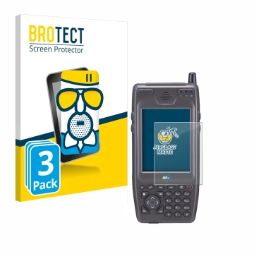 Parte frontale di una confezione del prodotto con il logo del marchio BROTECT. Accanto è raffigurato il dispositivo M3 Mobile 