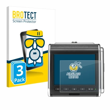Parte frontale di una confezione del prodotto con il logo del marchio BROTECT. Accanto è raffigurato il dispositivo Hasselblad