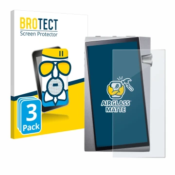 Parte frontale di una confezione del prodotto con il logo del marchio BROTECT. Accanto è raffigurato il dispositivo Astell&Ker