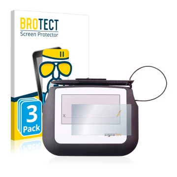 Parte frontale di una confezione del prodotto con il logo del marchio BROTECT. Accanto è raffigurato il dispositivo Signotec S