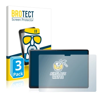 Parte frontale di una confezione del prodotto con il logo del marchio BROTECT. Accanto è raffigurato il dispositivo Lenovo Tab