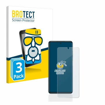 Parte frontale di una confezione del prodotto con il logo del marchio BROTECT. Accanto è raffigurato il dispositivo Xiaomi Poc