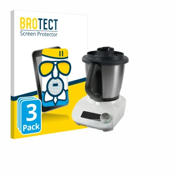 Parte frontale di una confezione del prodotto con il logo del marchio BROTECT. Accanto è raffigurato il dispositivo Vorwerk Th