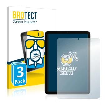 Parte frontale di una confezione del prodotto con il logo del marchio BROTECT. Accanto è raffigurato il dispositivo Apple iPad
