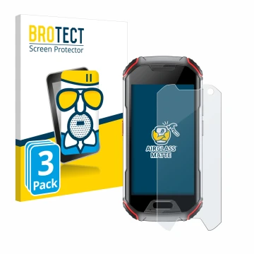 Parte frontale di una confezione del prodotto con il logo del marchio BROTECT. Accanto è raffigurato il dispositivo Unihertz A