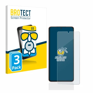 Parte frontale di una confezione del prodotto con il logo del marchio BROTECT. Accanto è raffigurato il dispositivo Samsung Ga