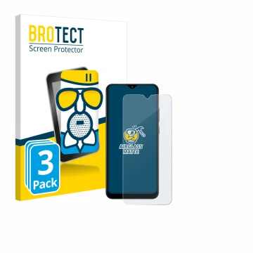 Parte frontale di una confezione del prodotto con il logo del marchio BROTECT. Accanto è raffigurato il dispositivo Samsung Ga