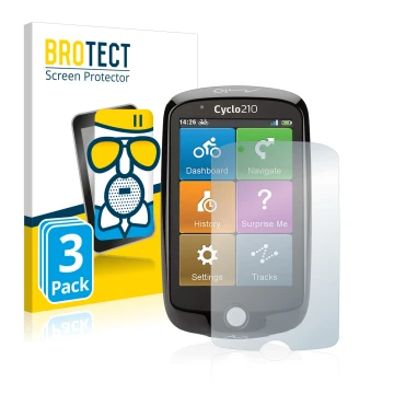Parte frontale di una confezione del prodotto con il logo del marchio BROTECT. Accanto è raffigurato il dispositivo Mio Cyclo 