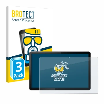Parte frontale di una confezione del prodotto con il logo del marchio BROTECT. Accanto è raffigurato il dispositivo Lenovo Tab