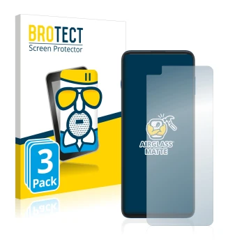 Parte frontale di una confezione del prodotto con il logo del marchio BROTECT. Accanto è raffigurato il dispositivo Motorola G