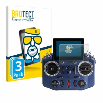 Parte frontale di una confezione del prodotto con il logo del marchio BROTECT. Accanto è raffigurato il dispositivo FrSky Horu