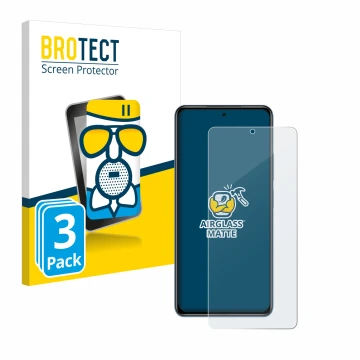 Parte frontale di una confezione del prodotto con il logo del marchio BROTECT. Accanto è raffigurato il dispositivo Xiaomi Poc