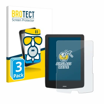 Parte frontale di una confezione del prodotto con il logo del marchio BROTECT. Accanto è raffigurato il dispositivo inkBOOK Ca