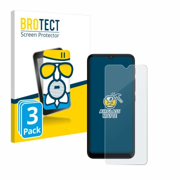 Parte frontale di una confezione del prodotto con il logo del marchio BROTECT. Accanto è raffigurato il dispositivo Motorola M