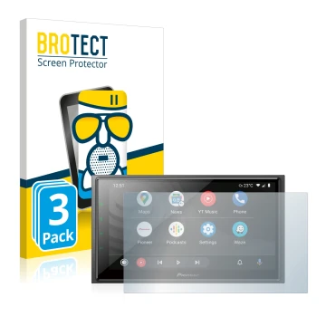Parte frontale di una confezione del prodotto con il logo del marchio BROTECT. Accanto è raffigurato il dispositivo Pioneer SP