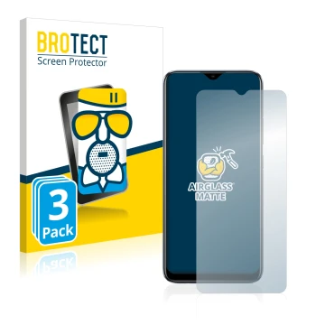 Parte frontale di una confezione del prodotto con il logo del marchio BROTECT. Accanto è raffigurato il dispositivo realme C11