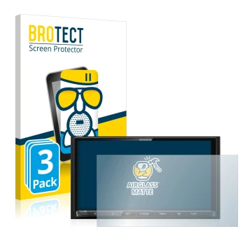 Parte frontale di una confezione del prodotto con il logo del marchio BROTECT. Accanto è raffigurato il dispositivo Kenwood DM