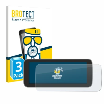 Parte frontale di una confezione del prodotto con il logo del marchio BROTECT. Accanto è raffigurato il dispositivo Fiat 500 E