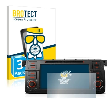 Parte frontale di una confezione del prodotto con il logo del marchio BROTECT. Accanto è raffigurato il dispositivo Xtrons PQ7
