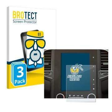 Parte frontale di una confezione del prodotto con il logo del marchio BROTECT. Accanto è raffigurato il dispositivo Renault Me
