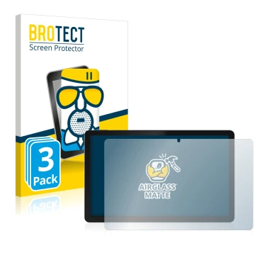 Parte frontale di una confezione del prodotto con il logo del marchio BROTECT. Accanto è raffigurato il dispositivo realme Pad