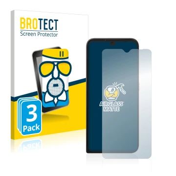 Parte frontale di una confezione del prodotto con il logo del marchio BROTECT. Accanto è raffigurato il dispositivo Motorola D