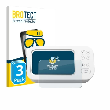 Parte frontale di una confezione del prodotto con il logo del marchio BROTECT. Accanto è raffigurato il dispositivo Omron X7 S