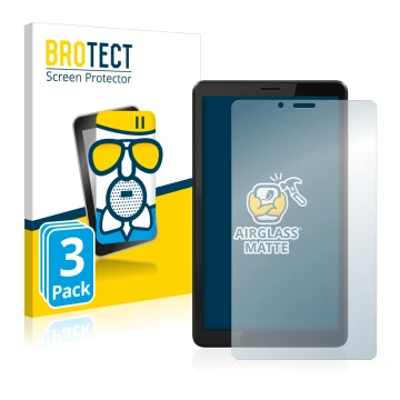 Parte frontale di una confezione del prodotto con il logo del marchio BROTECT. Accanto è raffigurato il dispositivo Lenovo Tab