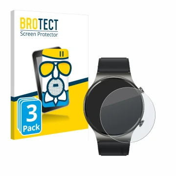 Parte frontale di una confezione del prodotto con il logo del marchio BROTECT. Accanto è raffigurato il dispositivo Huawei Wat