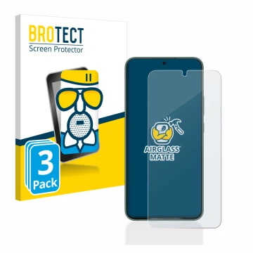 Parte frontale di una confezione del prodotto con il logo del marchio BROTECT. Accanto è raffigurato il dispositivo Samsung Ga