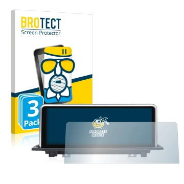 Parte frontale di una confezione del prodotto con il logo del marchio BROTECT. Accanto è raffigurato il dispositivo Dynavin BM