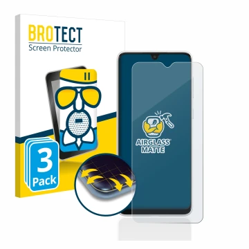 Parte frontale di una confezione del prodotto con il logo del marchio BROTECT. Accanto è raffigurato il dispositivo Samsung Ga